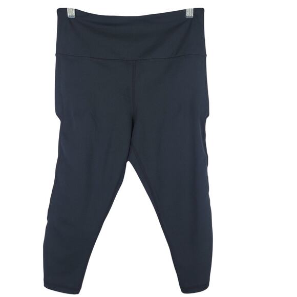 Zyia Active Black White Side Hiking Workout Walking Capri Women's Leggings 6-8 - Picture 1 of 5